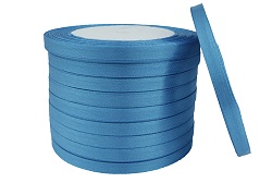 Лента атласная 0,6 см Темно-голубой 23 м