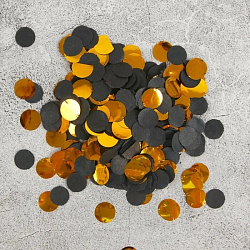 Конфетти «Золото\Черный», 20 г, d=1,1 см