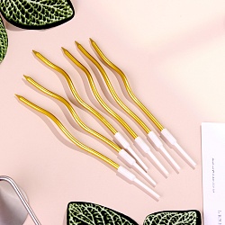 Свечи для торта "Серпантин" 6 шт, золото